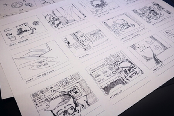 Plesk brand mascot storyboard