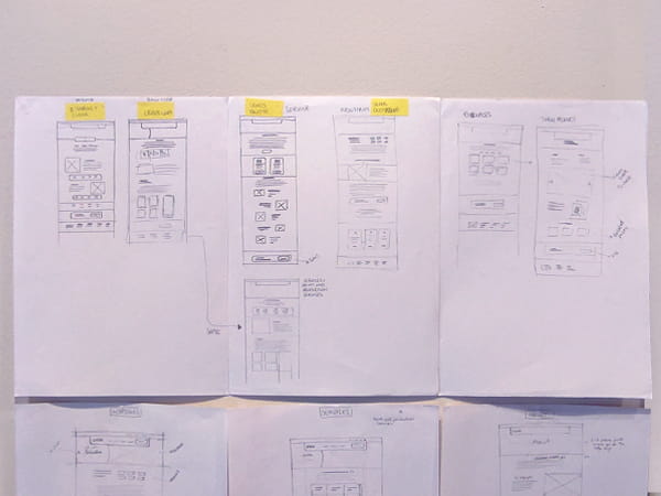 CeGe website wireframes