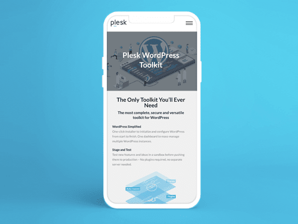 Plesk WordPress Toolkit website mobile