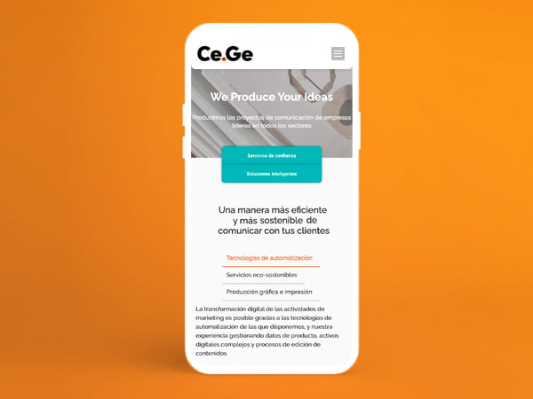 CeGe website mobile