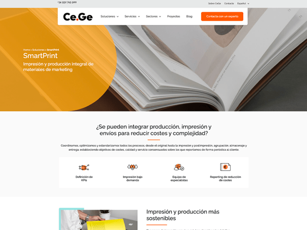 CeGe website layout