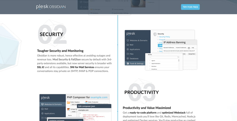 UX/UI Plesk Obsidian Website UX/UI Plesk Obsidian Website