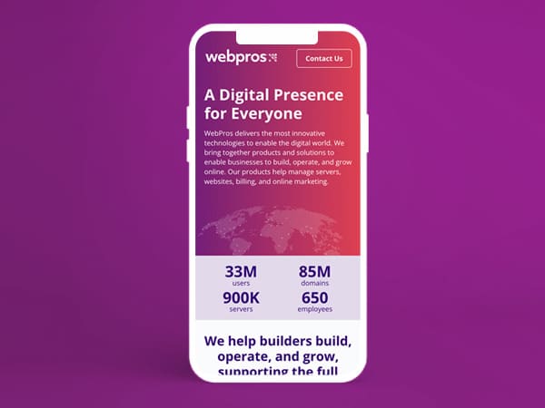 WebPros mobile layout 1